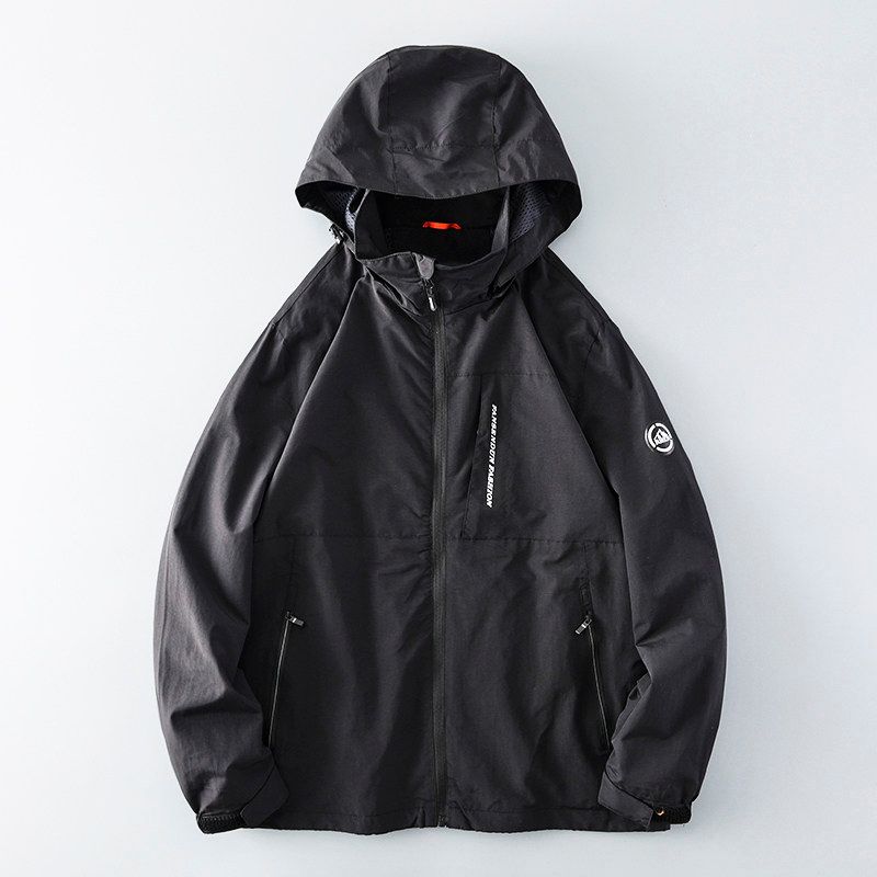 Outdoor Soft Shell Parka Outdoor Jacket Coat Male Trendy Spring & Fall American Waterproof Jacket Export Export Men's Trench Coat