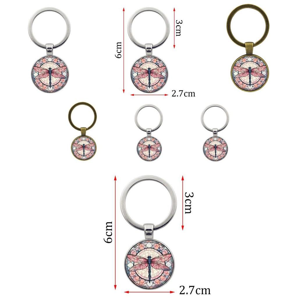 Elegant Silver And Antique Bronze Dragonfly Keychain Fashionable Accessory For Men Unique Gift