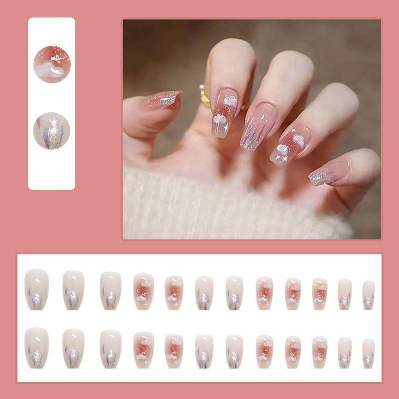 

Removable Wearable Nail Art Pieces - Pure & Clean Whitening Stickers, Ideal for Christmas