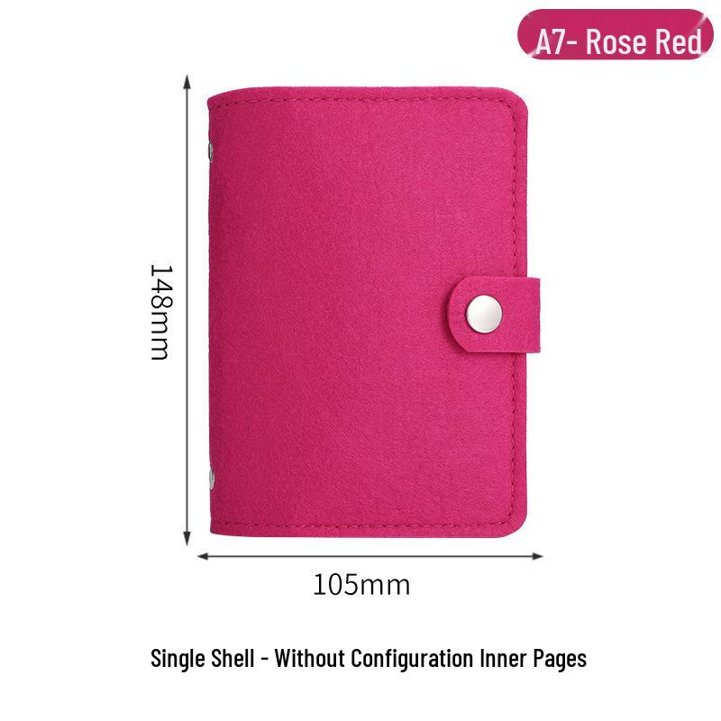 A7 Felt Pocket Book: Portable, Stylish Notebook for Girls – Grid, Blank, and Lined for Financial Management Diary.