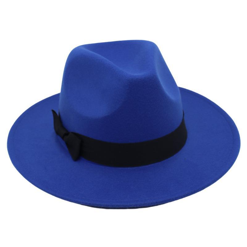 Vintage Performance Zylinder Schleife Anzug Jazzhut Herren und Damen Ausländischer Filzhut Hepburn Tweedhut