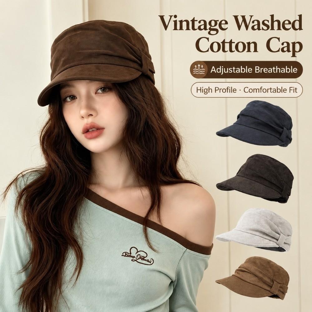 Wind Resistant Ruched Equestrian Hat Adjustable Inner Band Vintage Literary Hat Weekend Outing