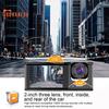Car Driving Recorder Night Vision 1080P Triple Lens Loop Recording Parking Monitor Car Dash Cam Front Rear Video Recorder Auto Supplies