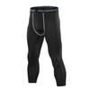 Men's Quick-Dry White Compression Capri Pants for Running and Basketball