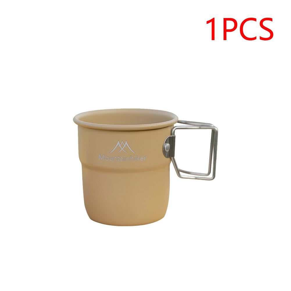 

1-5 шт. 300 мл походная чашка для воды со складной ручкой, пикниковая кружка для воды, легкая походная чашка из алюминиевого сплава для улицы