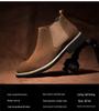 Botas Chelsea de Couro de Cano Alto Masculinas C510: Botas Curtas de Camurça Outono/Inverno, Slip-On, Casuais, Tamanho Grande, Forradas a Algodão.