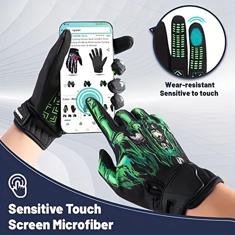 Bicycle Riding Gloves Ghost Claws Full Finger Touch Screen Spring Autumn Bicycle Gloves Anti-slip For Bicycle Fishing Motorcycle