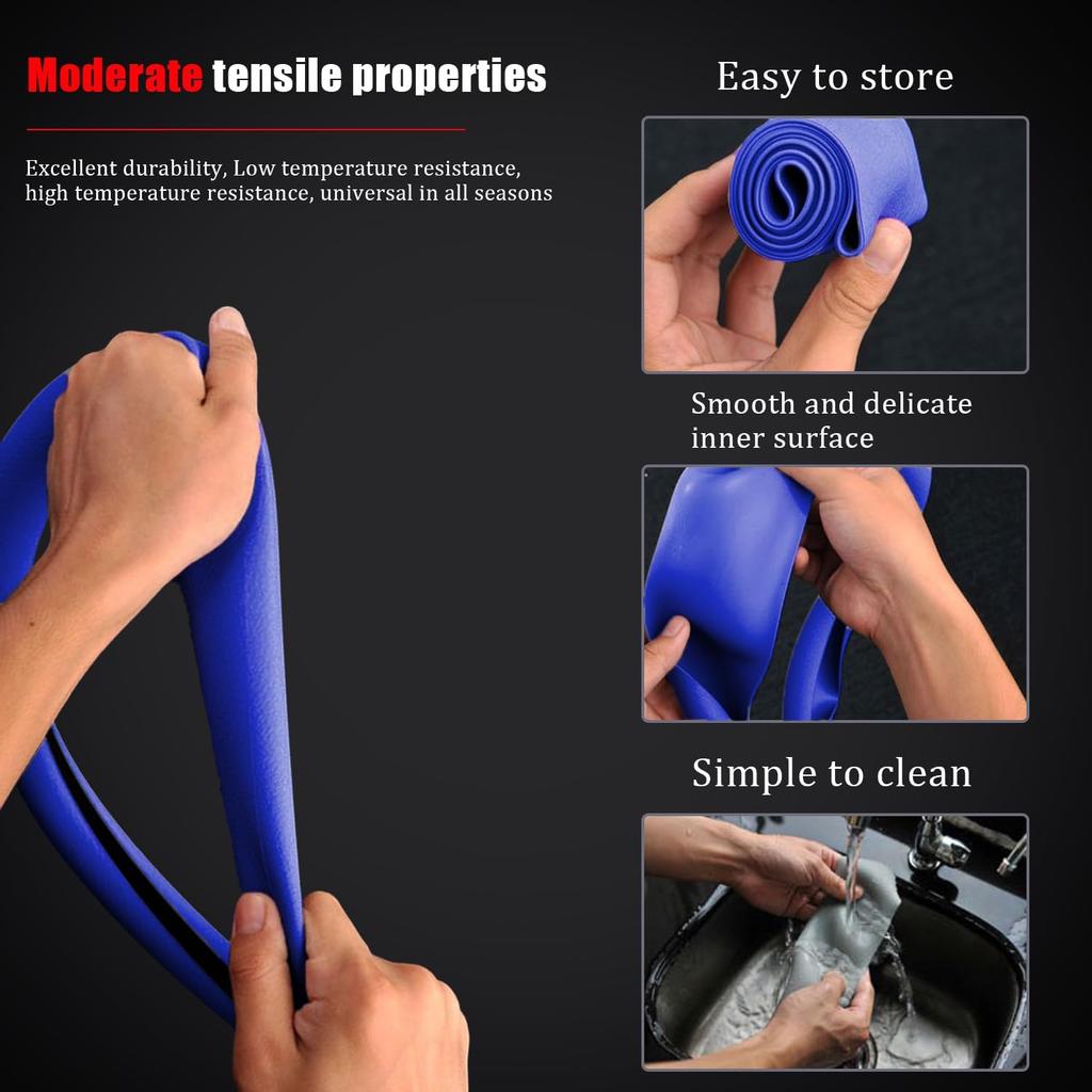 JDDRY Steering Wheel Cover, Universal Fit Protector - Silicone Car Steering Wheel Cover(Royal Blue,1PC)