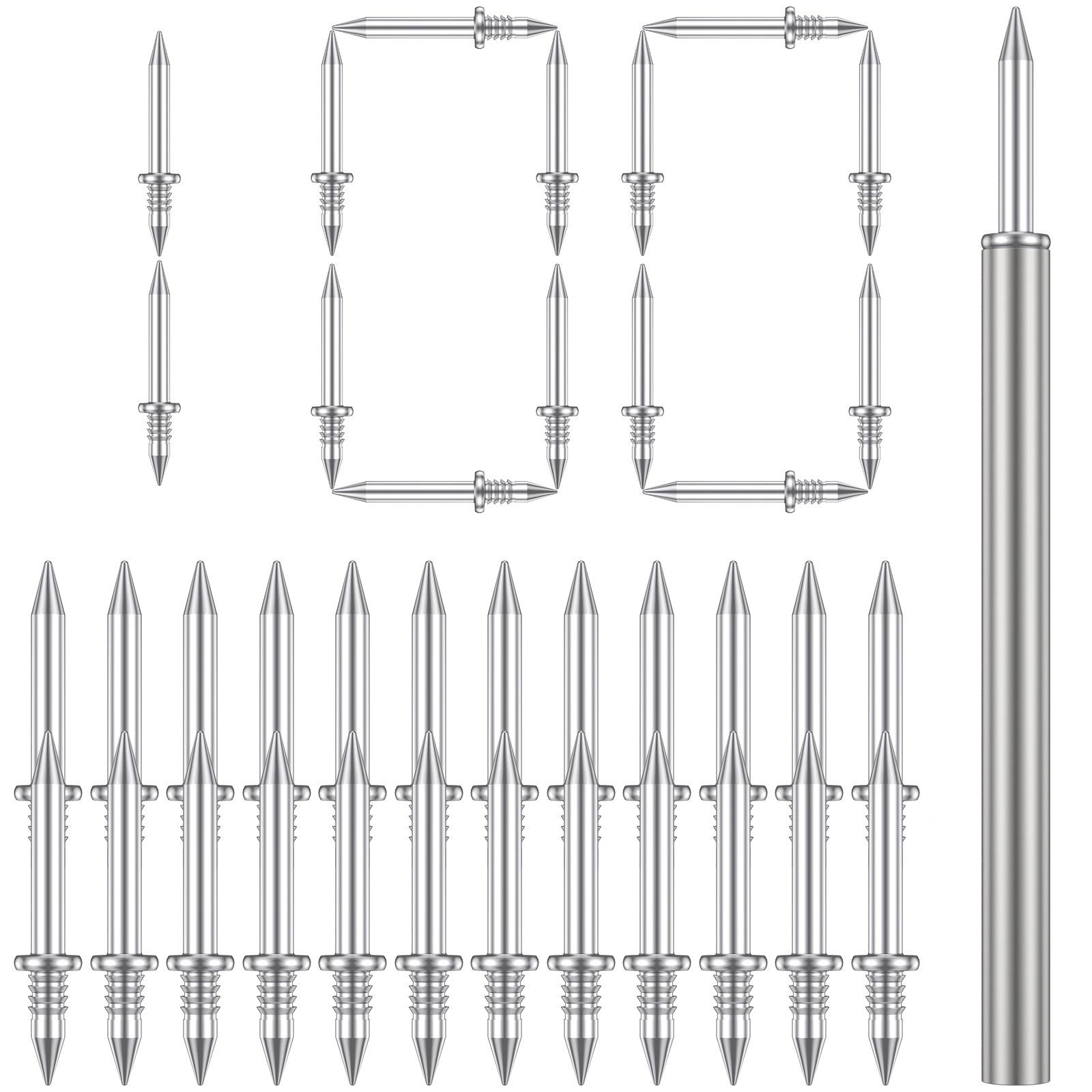 

Double Headed Nail Seamless Installation Nail Metal Skirting Line Non-Marking Nails Rust-Proof Skirting Thread Screws Set