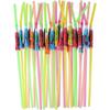 30 Pcs Umbrella Parasol Drinking Straws, Disposable Bendable Tropical Cocktail