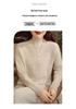 European Hollow Pure Wool Sweater - Women's Autumn/Winter Round Neck Knitwear