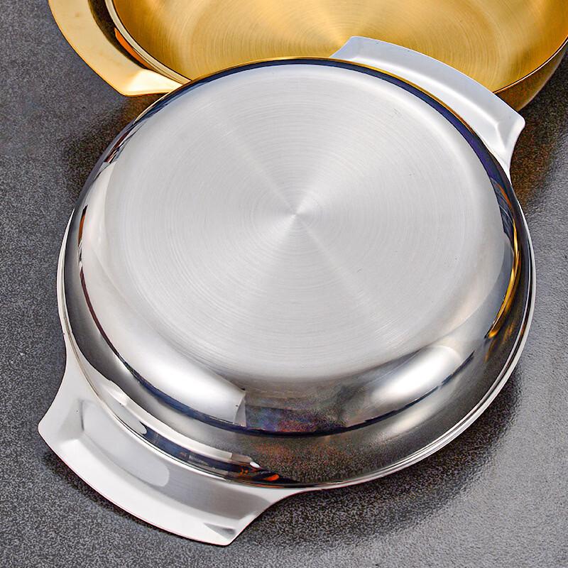 ZISIZ Stainless Steel Seafood Plate with Handles