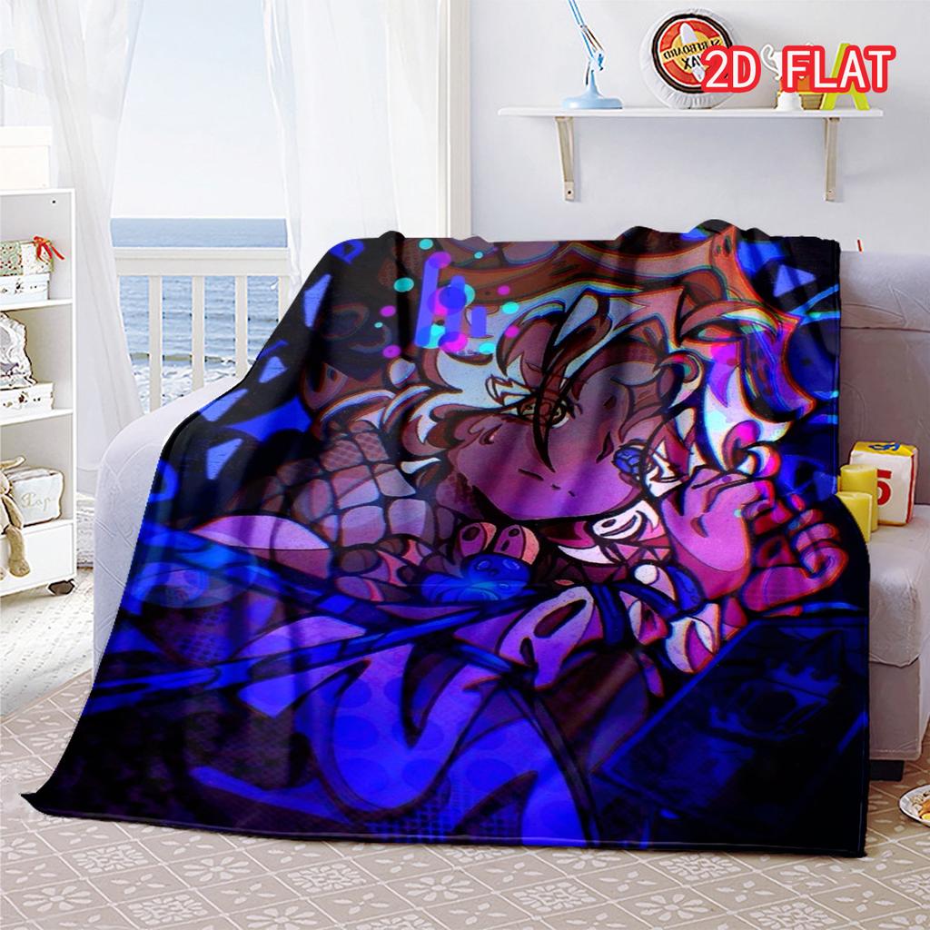 Cookie Run Kingdom Shadow Milk Cookie Flaneldecke, Lila Magischer Zauberer Sternenhintergrund Gemütliche Decke
