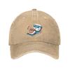 Sushi Couple Relaxing On Beach Chair Graphic Print Baseball Cap Cotton Adjustable Casual For Adults