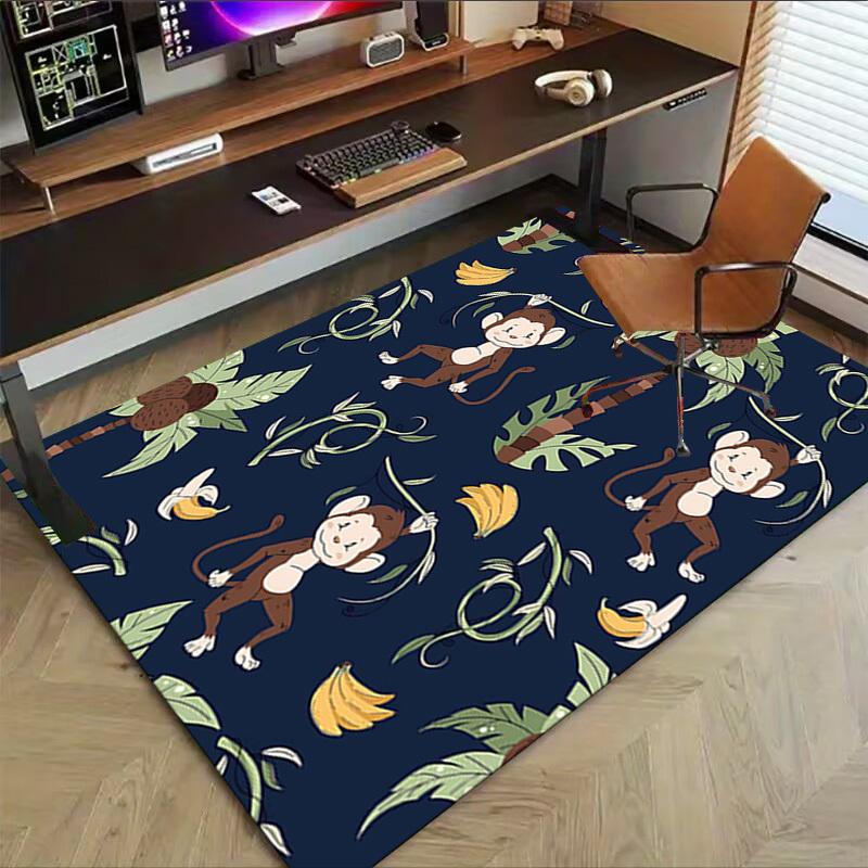 1PC Monkey Banana Extra Large Non-Slip Floor Carpet, Office, Family, Bedroom, Studio - Large Area Rug Indoor Rugs, Vibrant Colors-W267