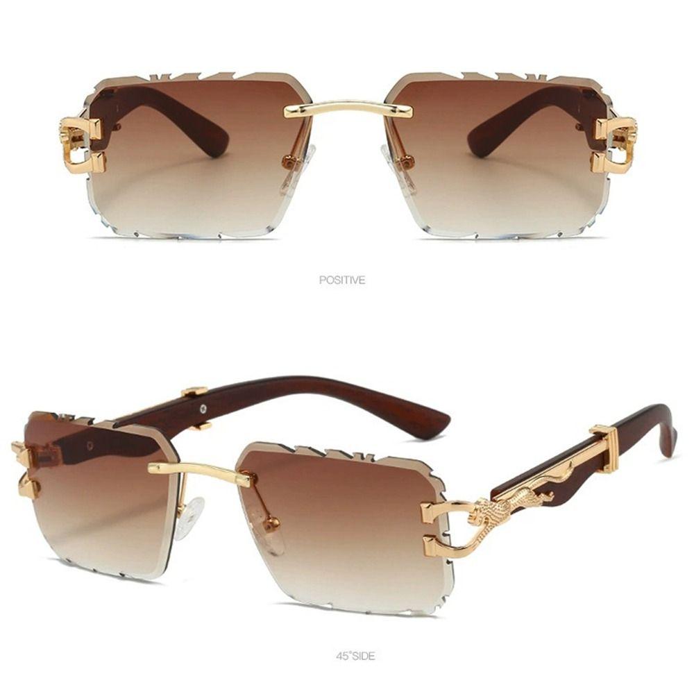 Anti-UV Rimless Women's Sunglasses Classic INS Women Sunglasses Cool Retro Frame Eyewear Gift