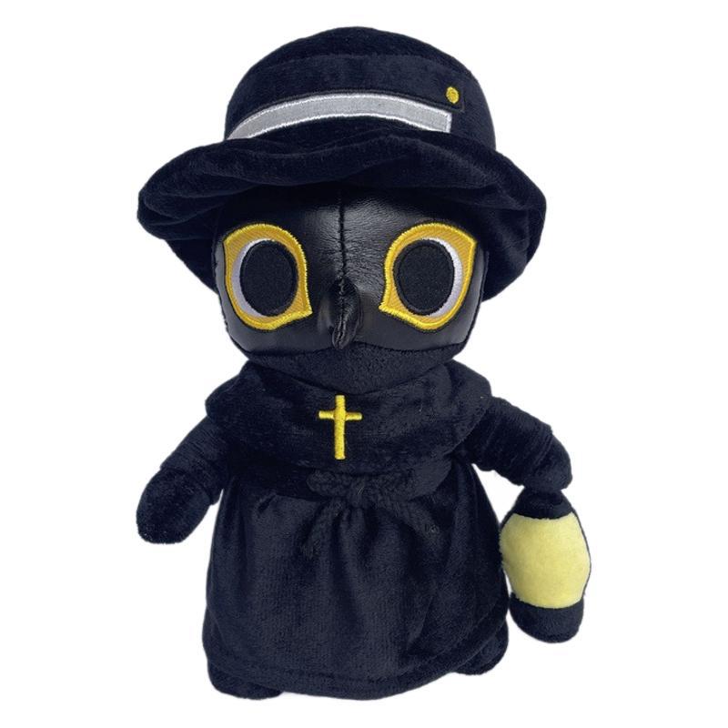 Halloween Luminous Doll Plague Crow Bird Beak Doctor Death Glowing Ghost Doll Plush Toy