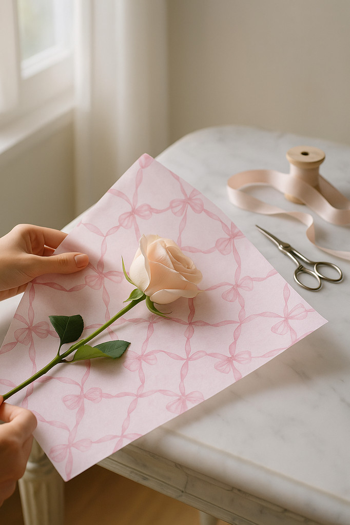 10 szt. kokardka Sydney papier ręcznie ugniatany papier bawełniany bukiet papier do pakowania kwiatów papier do pakowania ciast prezent do pieczenia