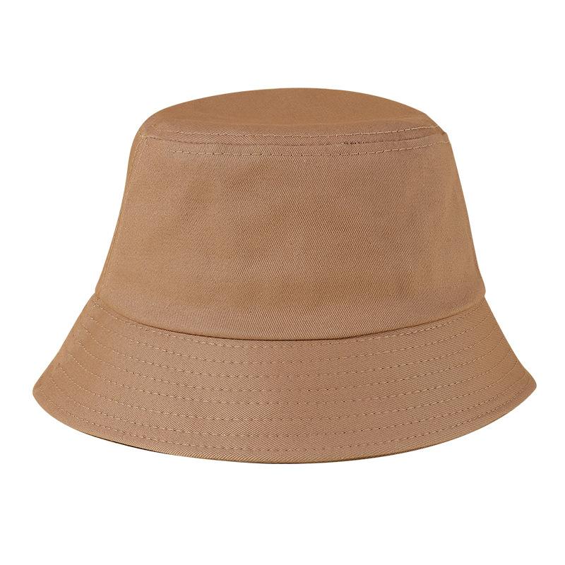 Custom Adult Cotton Bucket Hat Sublimated and Embroidered Wide Brim Round Hat for Summer Outdoor Use Solid Casual Style