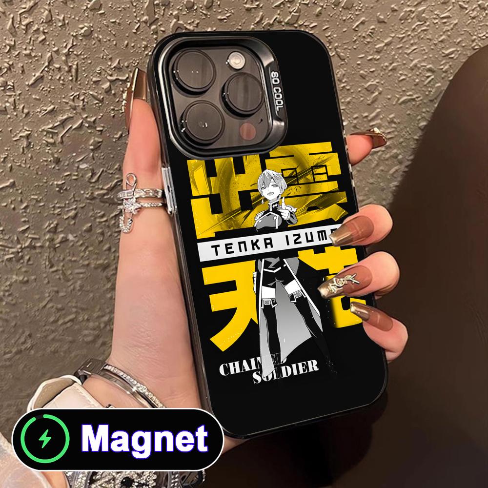 Mato seihei no slave Tenka Izumo Translucent MagSafe Mobile Phone Case for iPhone 17 16 15 14 13 12 11 Air Pro Max Plus Colorful