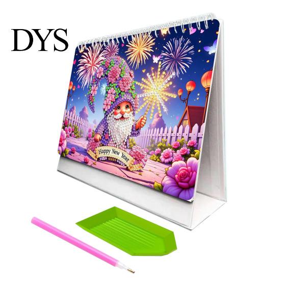 Practical Tabletop Planner Diamond Art Desk Calendar Kit, 2027 Craft 12 Monthly Desktop Organizer from Jan To Dec, DIY for Home Office Decor Kit