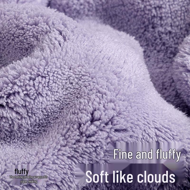 2026 Bubble Fleece Hair Wrap: Quick-Dry, Strong Absorption, Wide-Tail Design for Women