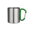 220Ml Camping Travel Stainless Steel Cup Carabiner Hook Handle Picnic Water Mug Outdoor Travel Hike Cup
