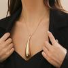 Ingemark Exaggerated Sexy Big Water Drop Dome Pendant Choker Necklace Women Goth Snake Chain Aesthetic Y2K Jewelry Accessories