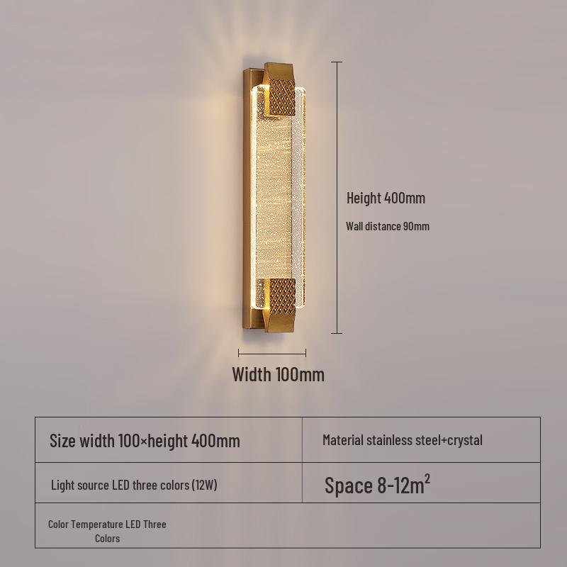Postmodern Crystal Wall Lamp: Elegant Lighting for Living Rooms, Entrances, Aisles, Stairways, and Bedside Décor