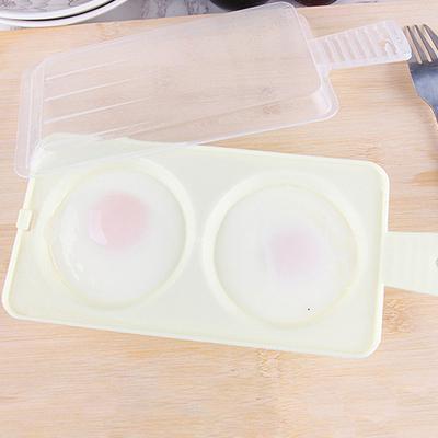 1Pcs Microwave Eggs Poacher Double Cup Egg Boiler Food Grade Kitchen Tableware Steam Egg Bowl Egg Cooker Cooking Tools