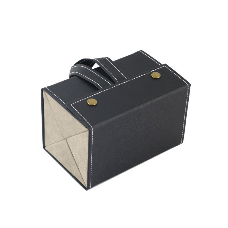 High-End PU Leather Multifunctional Jewelry & Eyeglasses Storage Box - Handmade, Multi-Grid Gift Case