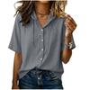 BITCED Women's Fashion Casual Solid Color Print Short Sleeve Blouses & Shirts
