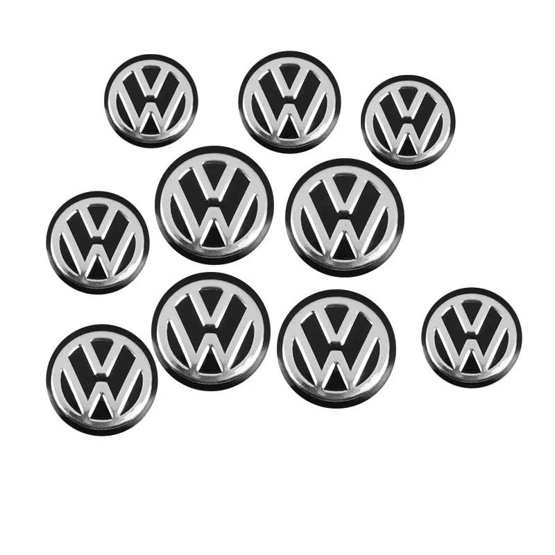 ·5/10PCS Car Remote Key Sticker Aluminum Emblem Decoration Decal For VW GTI Polo Golf Passat Tiguan Arteon Touareg Taigo Caddy J pn2