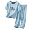 2025 Kids' Summer Pajamas: Short-Sleeved Long Pants Air Conditioning Set for Boys and Girls