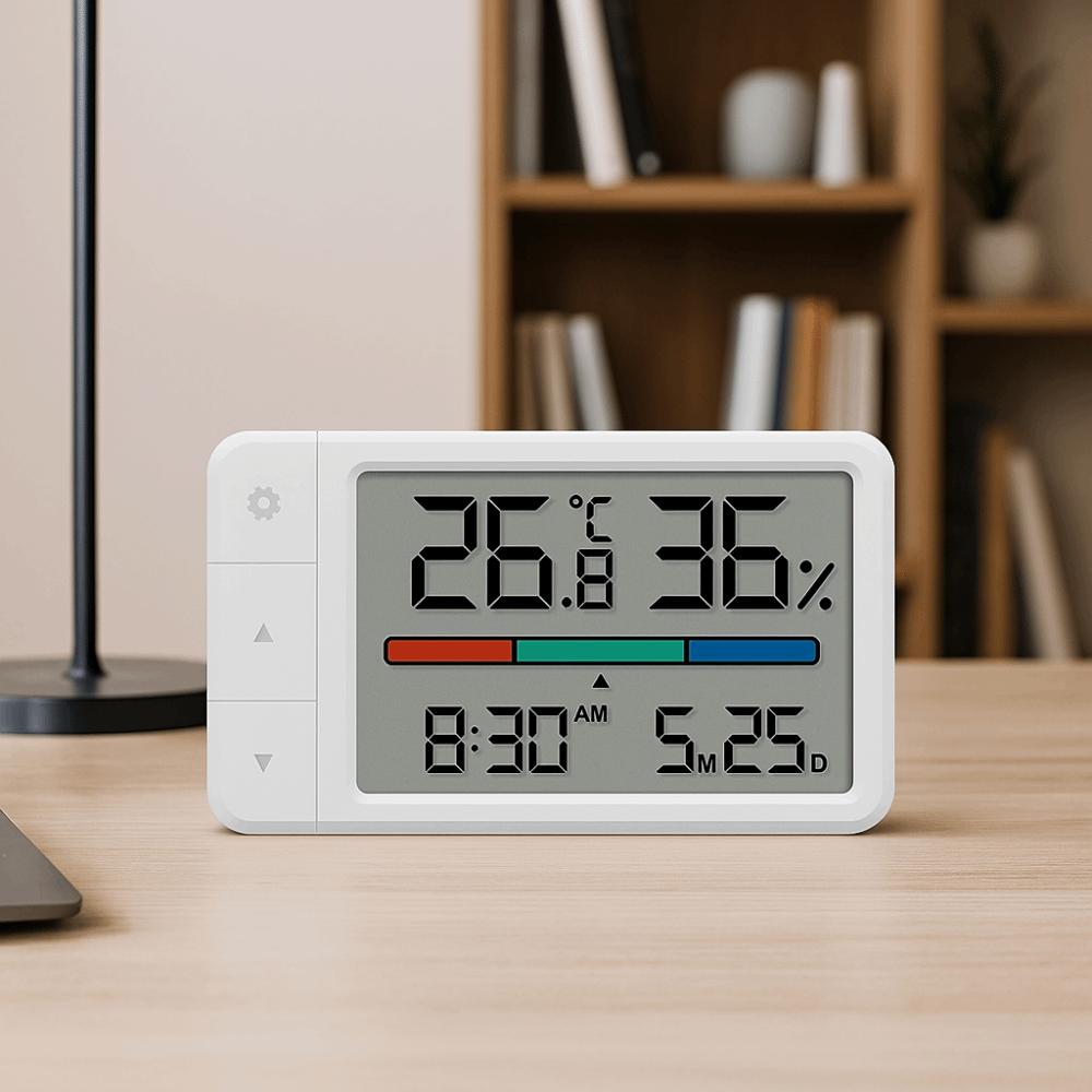 Large Screen Thermohygrometer Intelligent Temperature Sensor Multifunctional Thermometer  Garden