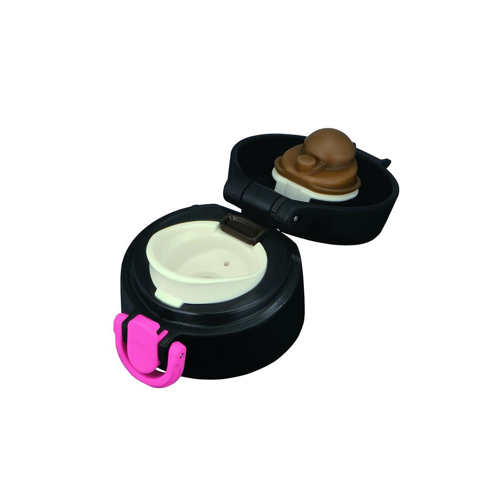 Thermos Wasserflasche Vakuumisoliert Mobiler Becher 550ml Schwarz Pink JNT-550 BK-P