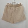 Plus Size Retro Solid Color Cotton Wide Leg Capris - Casual Linen Shorts for Women