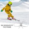 Ski Goggle Lens Insert Adjustable Ski and Snowboard Goggle Insert Adapter Flexible Bendable Inner Frame for Glasses Wearers