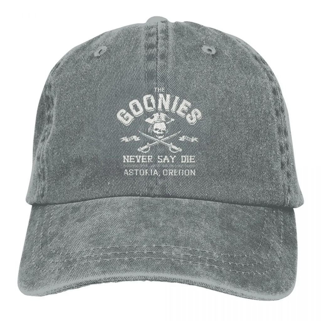 The Goonies Vintage Circa 1985 Accessories Men Women Trucker Hat Distressed Denim Caps Hat Retro Outdoor Summer Adjustable