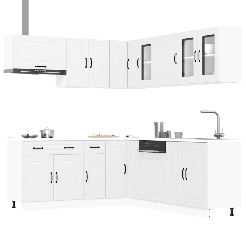 Küchenschrank-Set, Kalmar, 11-teilig, Weiß