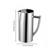 Stainless Steel Pitcher Mirror Finish Water Polished Metal Jug S Flatmouth Wine Pot