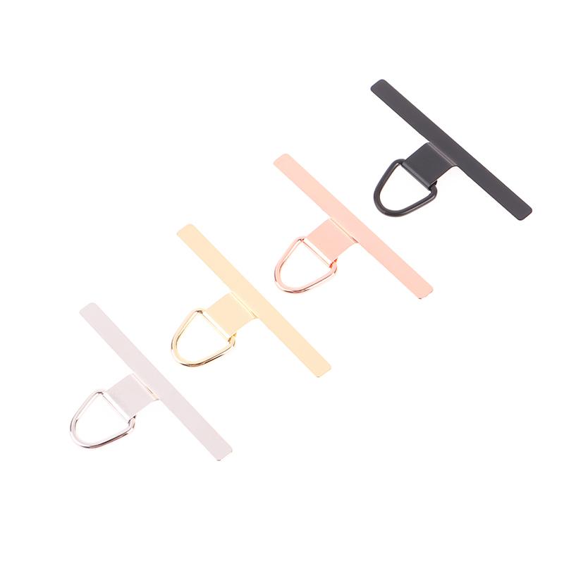 1Pcs Stainless Steel Phone Lanyard Patch Ultra Thin Mobile Phone Tether Pad Clip