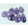235Cts. Natural Amethyst Lace Agate Pear Cabochon Loose Gemstone 07Pcs Lot C-3931