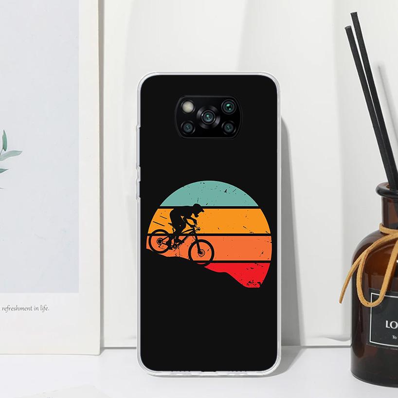 Bicycle Bike Sport Phone Case For Xiaomi Poco X7 X6 X5 M7 M8 Pro F7 Ultra Redmi 15C 15 13C 13 12C 12 10 10C 10A Art Fundas Poco