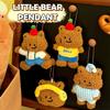 Cartoon Little Bear Plush Keychain Cute Soft Stuffed Doll Keyring Bag Pendant Lovely Hanging Decoration For Girl Gifts