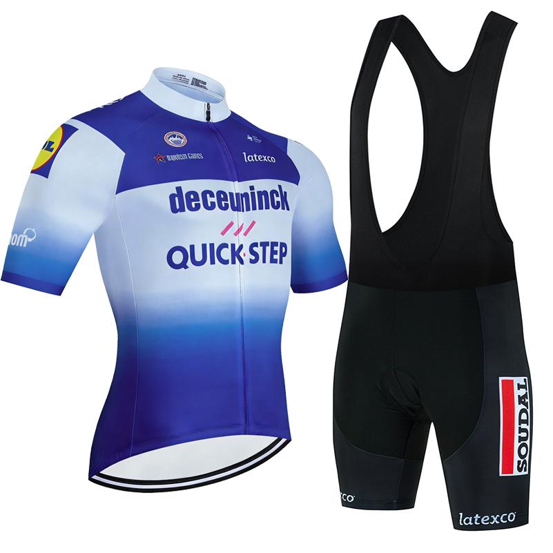 Soudal Quick Step 2026 Cycling Jersey Set Short Sleeve Bicycle Clothing Men MTB Maillot Ciclismo Bike Racing Bib Shorts Set
