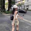 High Waist Distressed Denim Shorts - Women's Summer 2025 Collection, Slimming Straight Leg Hot Pants