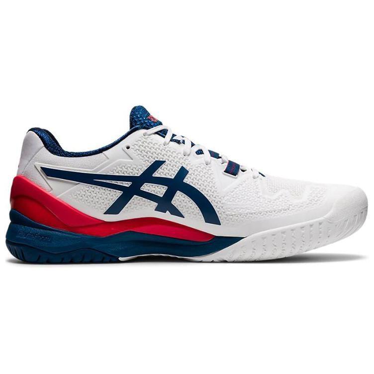 Asics Gel Resolution 8 2E Wide 'White Mako Blue' 1041A113-103