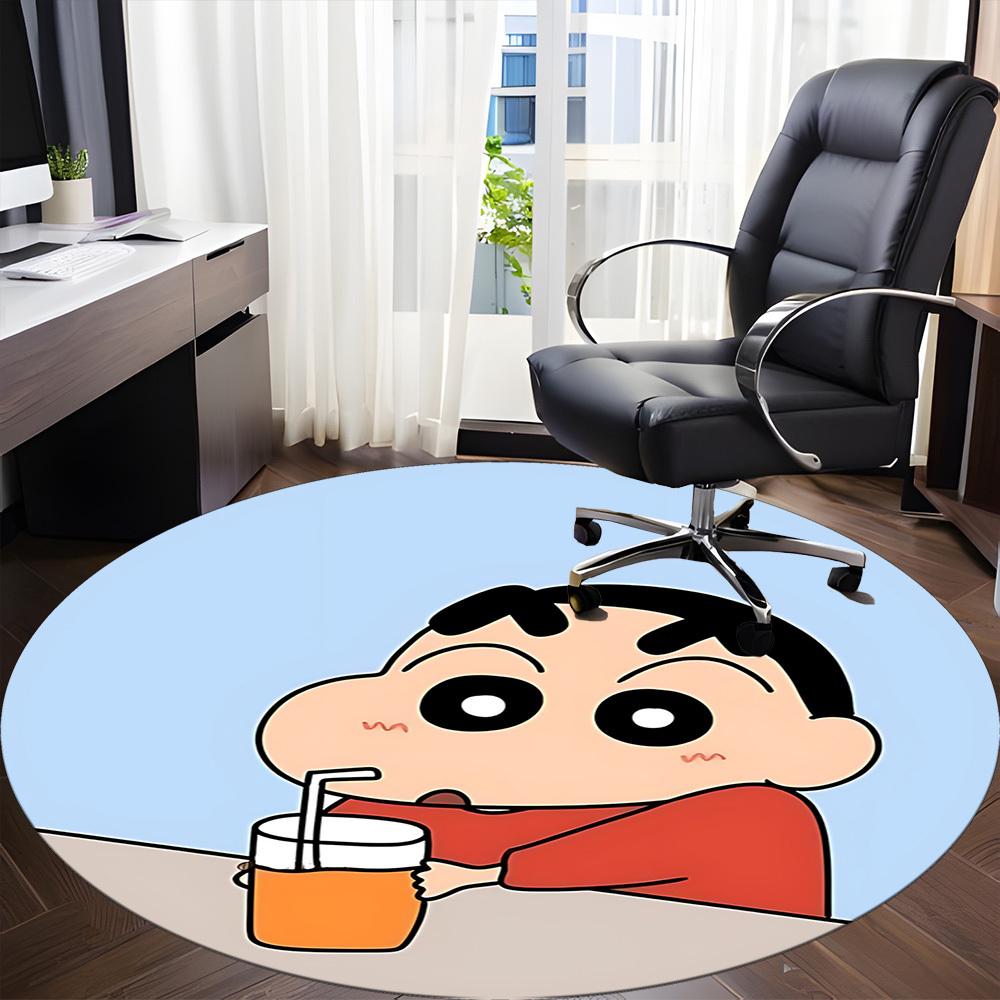Crayon Shin-chan Office Round Area Rug, Under Office Chairs Bedroom Living Room Home Decor a0908188