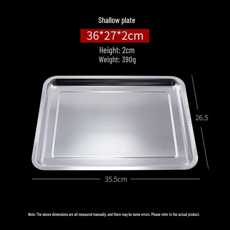 304 Stainless Steel Rectangular Serving Tray